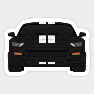 Shelby GT500 2020 Shadow-Black + White Stripes Sticker